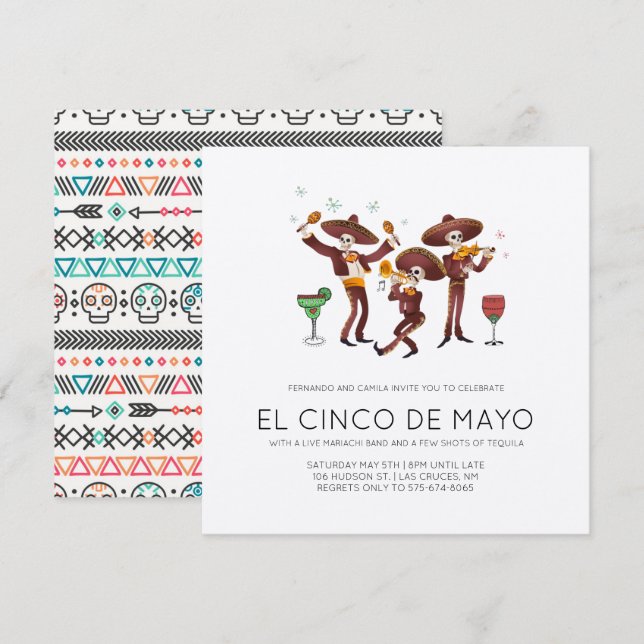 Invitación del partido Cinco de Mayo (Anverso / Reverso)