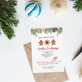 Invitación del partido Cookie Exchange, hombre de 