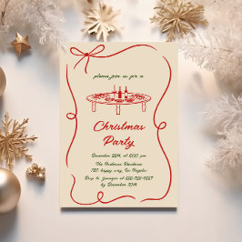 Invitación del partido Crema Vintage y Navidades R