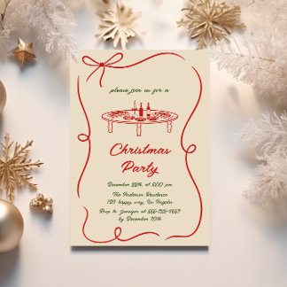 Invitación del partido Crema Vintage y Navidades R