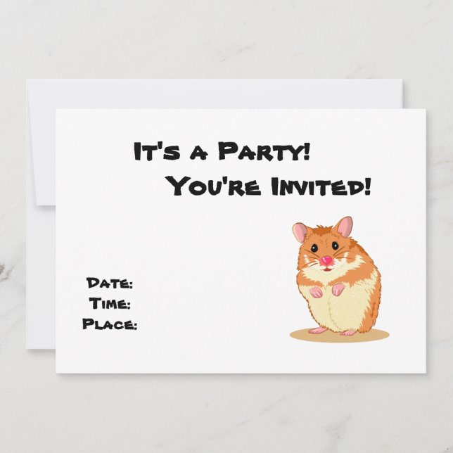 Invitación del partido Cudged Hamster (Anverso)