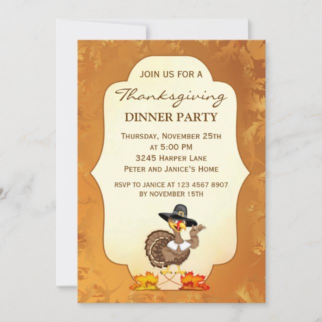 Invitación del partido de Acción de Gracias de Tur (Anverso)