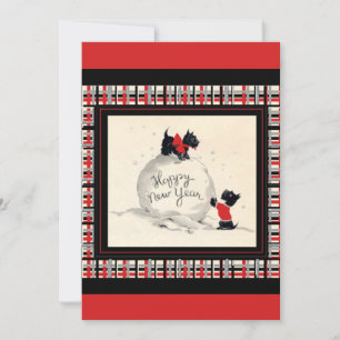 Invitación del Partido de Año Nuevo para perro esc