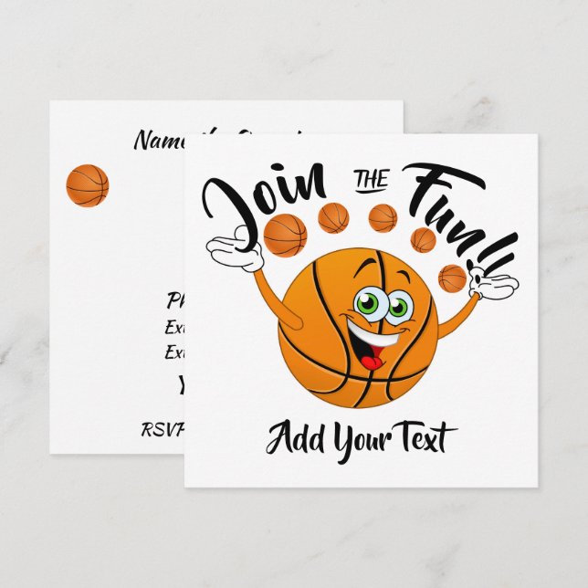 Invitación del partido de baloncesto (Anverso / Reverso)