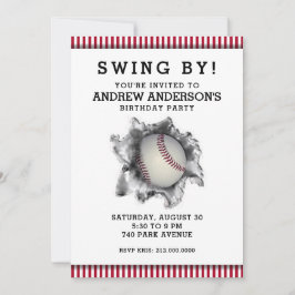 Invitación del partido de béisbol