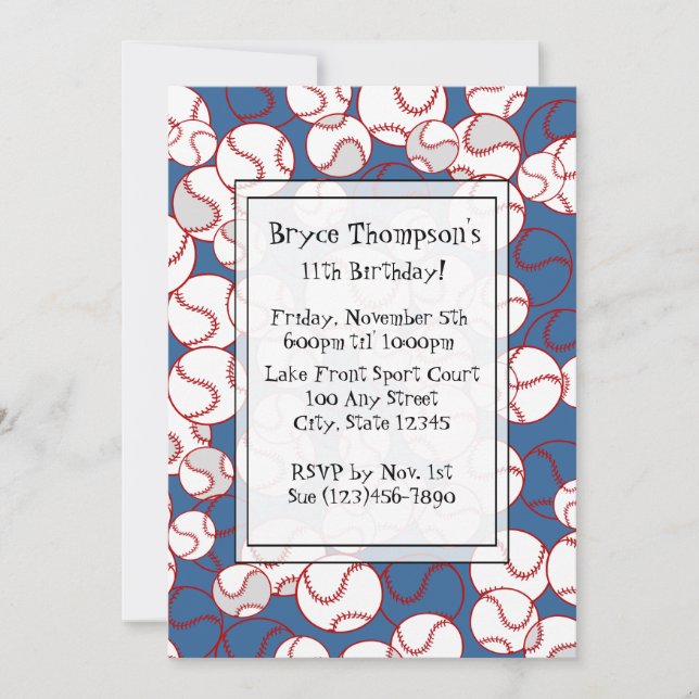 Invitación del partido de béisbol (Anverso)