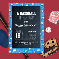 Invitación del partido de béisbol Chalkboard