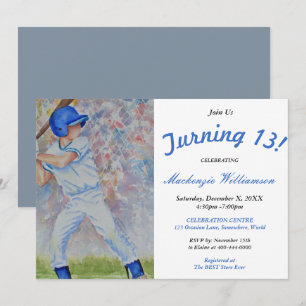 INVITACIÓN DEL PARTIDO DE BÉISBOL DE 13 AÑOS