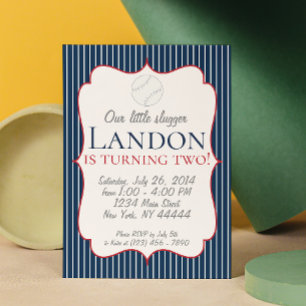 Invitación del partido de béisbol "Little Slugger"