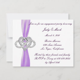 Invitación del partido de compromiso cardíaco Purp