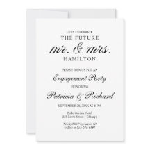 Invitación del partido de compromiso de caligrafía