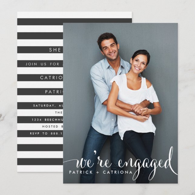 Invitación del Partido de Compromiso de Fotos con  (Anverso / Reverso)