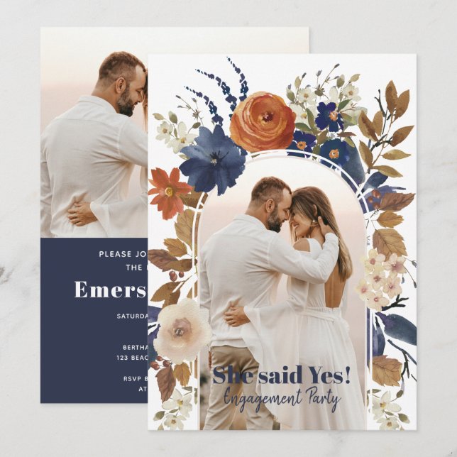 Invitación del Partido de Compromiso de Fotos del  (Anverso / Reverso)