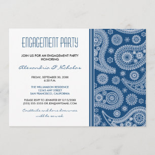 Invitación del partido de compromiso Henna Paisley