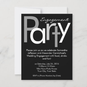 Invitación del partido de compromiso negro y blanc