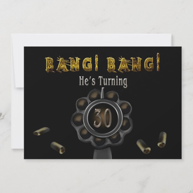 INVITACIÓN DEL PARTIDO DE CUMPLEAÑOS - 30 - BANG B (Anverso)
