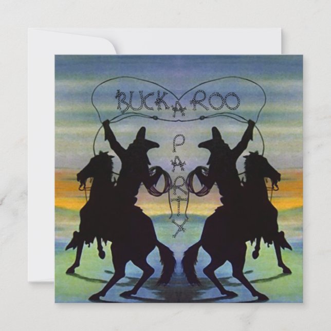 INVITACIÓN DEL PARTIDO DE CUMPLEAÑOS DE BUCKAROO ~ (Anverso)
