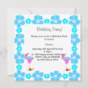 INVITACIÓN DEL PARTIDO DE CUMPLEAÑOS DE HAWAIAN