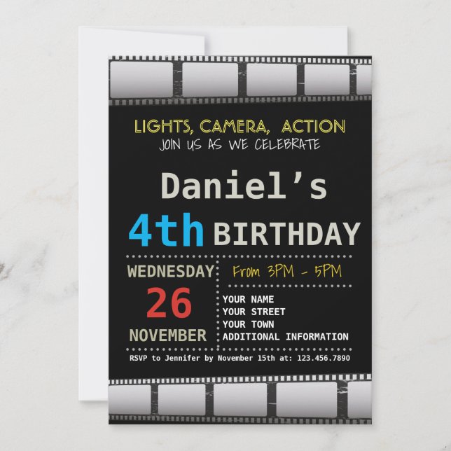 INVITACIÓN DEL PARTIDO DE CUMPLEAÑOS DE LA PELÍCUL (Anverso)