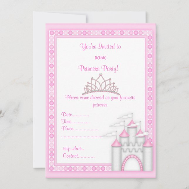 INVITACIÓN DEL PARTIDO DE CUMPLEAÑOS DE PRINCESO D (Anverso)