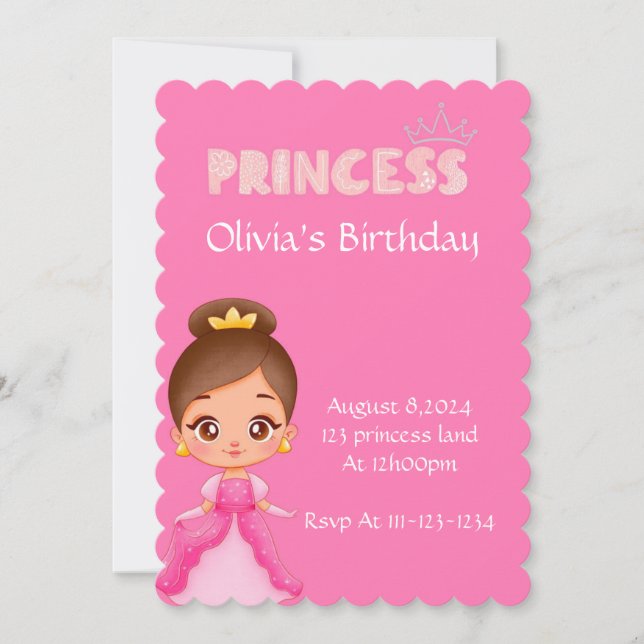 INVITACIÓN DEL PARTIDO DE CUMPLEAÑOS DE PRINCESO P (Anverso)