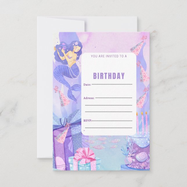 INVITACIÓN DEL PARTIDO DE CUMPLEAÑOS DE SIRENA (Anverso)