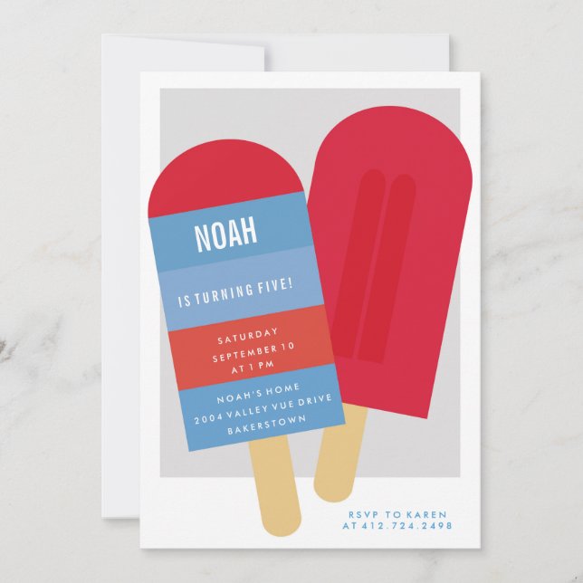 INVITACIÓN DEL PARTIDO DE CUMPLEAÑOS DE VERANO POP (Anverso)