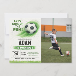 Invitación del partido de fútbol editable con foto