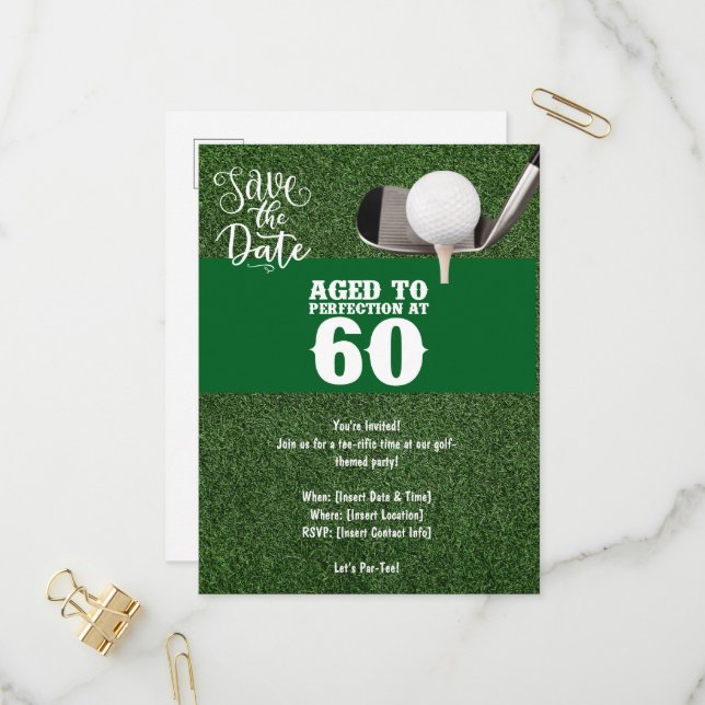 Invitación del partido de golf Salven la fecha 60  (Anverso/Reverso In Situ)