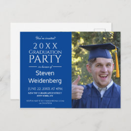 INVITACIÓN DEL PARTIDO DE GRADUACIÓN AZUL MODERNO