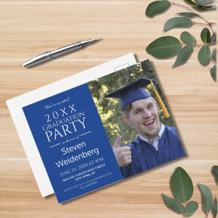 INVITACIÓN DEL PARTIDO DE GRADUACIÓN AZUL MODERNO 