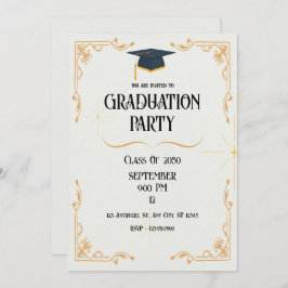 Invitación del Partido de Graduación Blanca minima