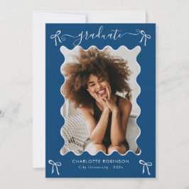 Invitación del partido de graduación Blue Bow