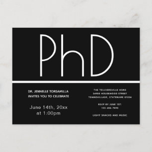 Invitación del partido de graduación de doctorado