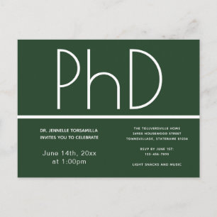 Invitación del partido de graduación de doctorado 