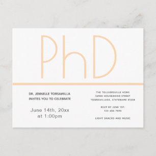 Invitación del partido de graduación de doctorado 