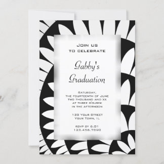 Invitación del partido de graduación de flores neg