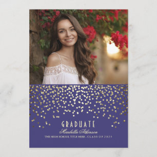 Invitación del Partido de Graduación de Foto de Co