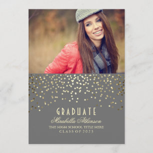 Invitación del Partido de Graduación de Foto de Co