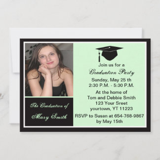 Invitación del Partido de Graduación de Foto Verde