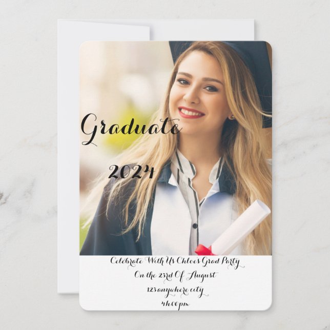 INVITACIÓN DEL PARTIDO DE GRADUACIÓN DE FOTOS (Anverso)