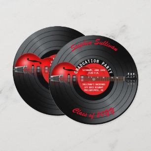 Invitación del partido de graduación de guitarra e
