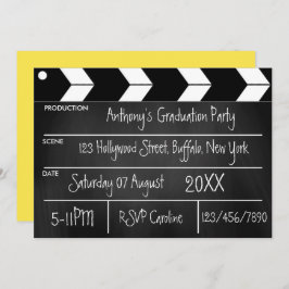 Invitación del partido de graduación de películas