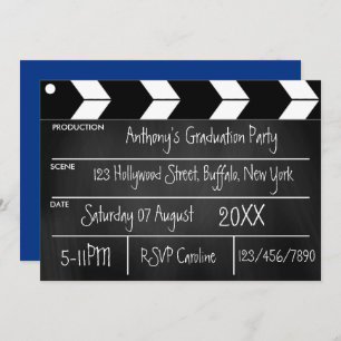 Invitación del partido de graduación de películas 