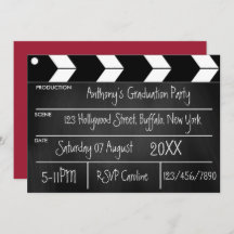 Invitación del partido de graduación de películas 