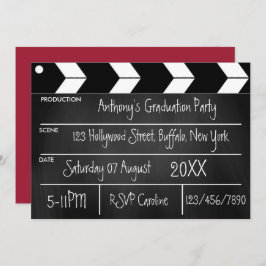 Invitación del partido de graduación de películas