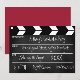 Invitación del partido de graduación de películas 