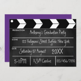 Invitación del partido de graduación de películas