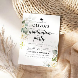 Invitación del partido de graduación de rosas blan