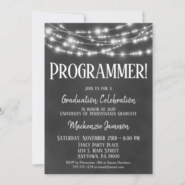 Invitación del partido de graduación del programad (Anverso)